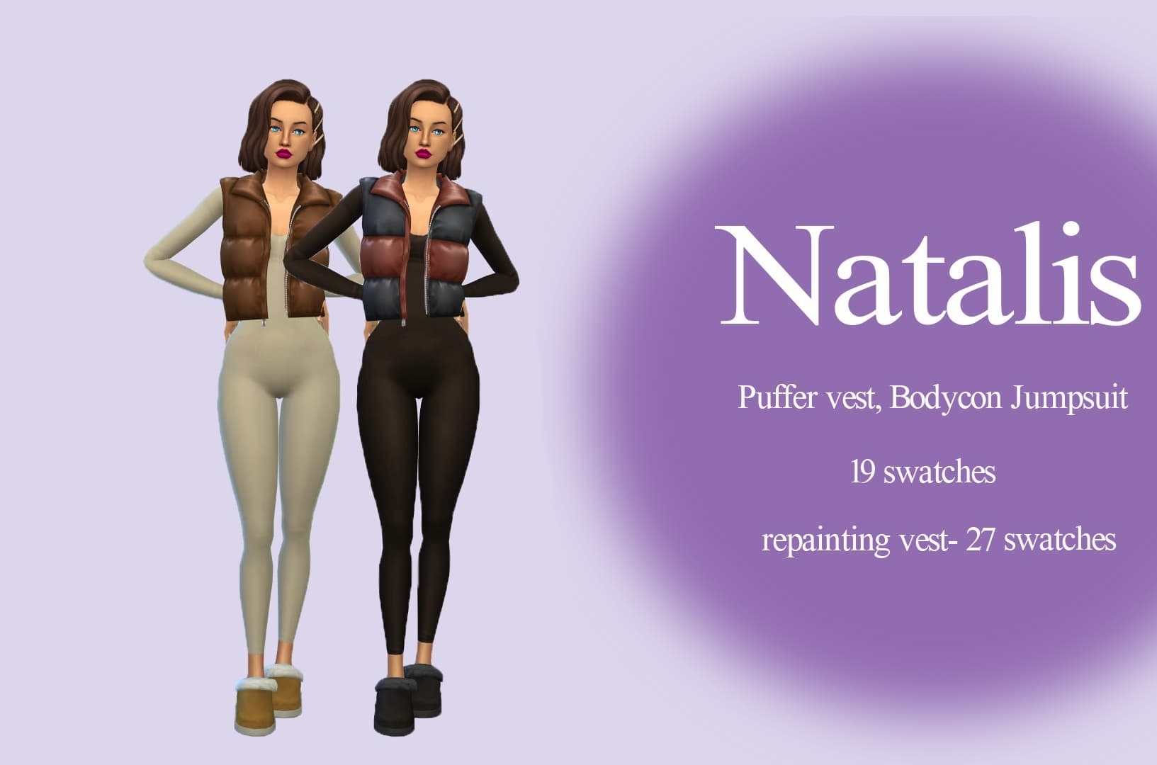 Комплект Puffer vest and Bodycon Jumpsuit